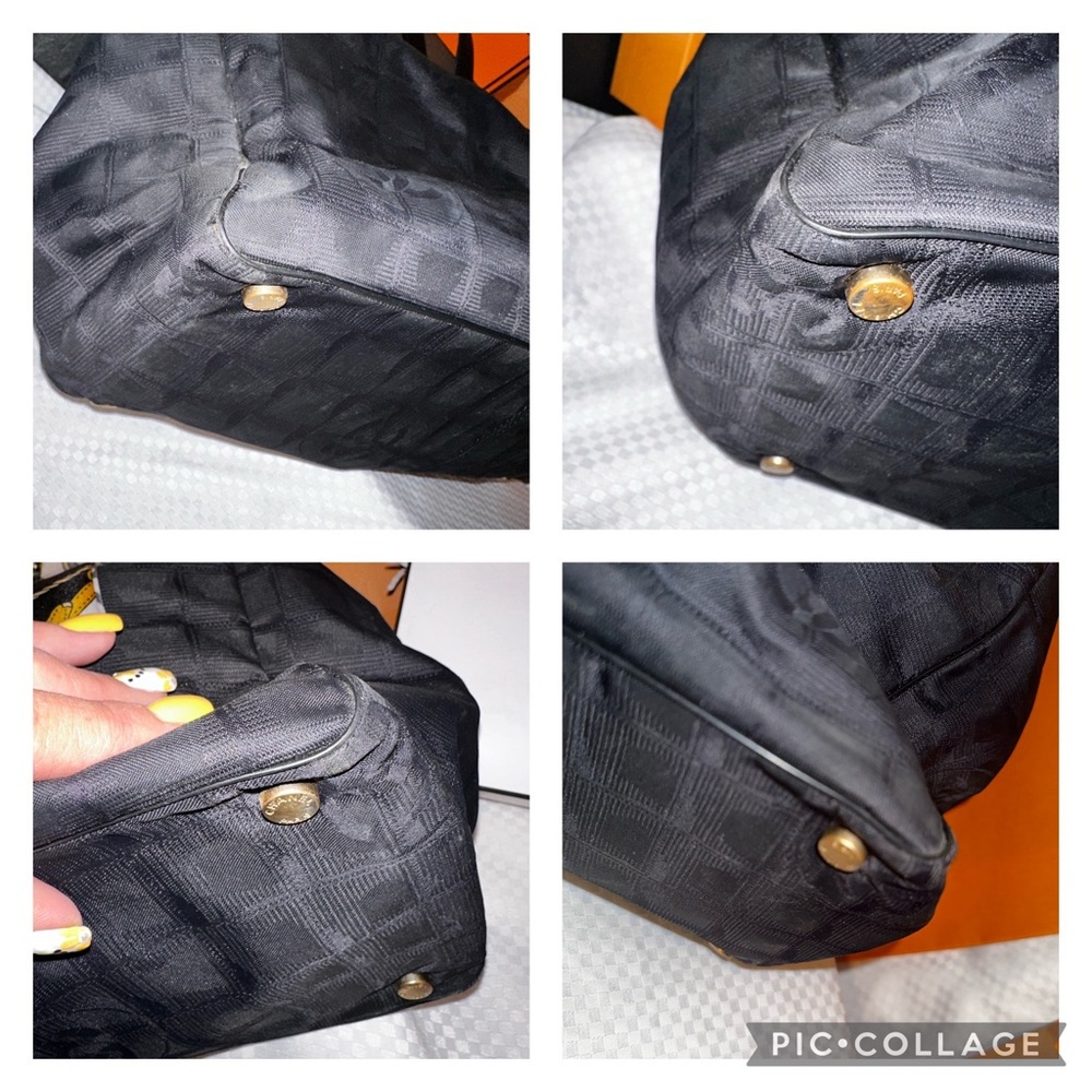 Chanel Travel Line Black Logo embossed Tote Bag. Twilly/Scarf. Charm. Dust Bag - Picture 11 of 12
